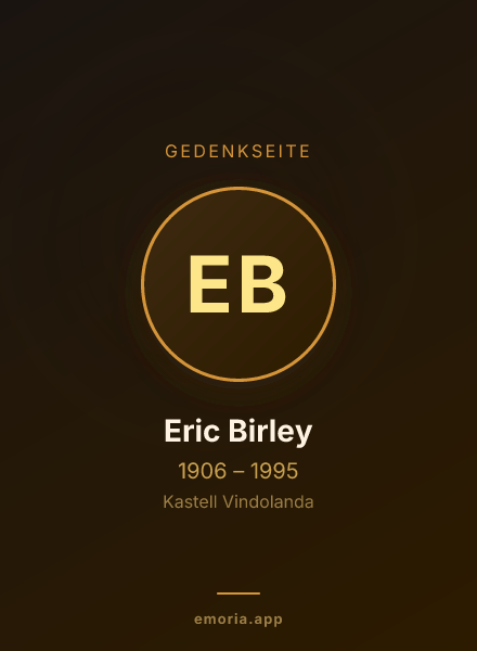 Gedenkportrait von Eric Birley