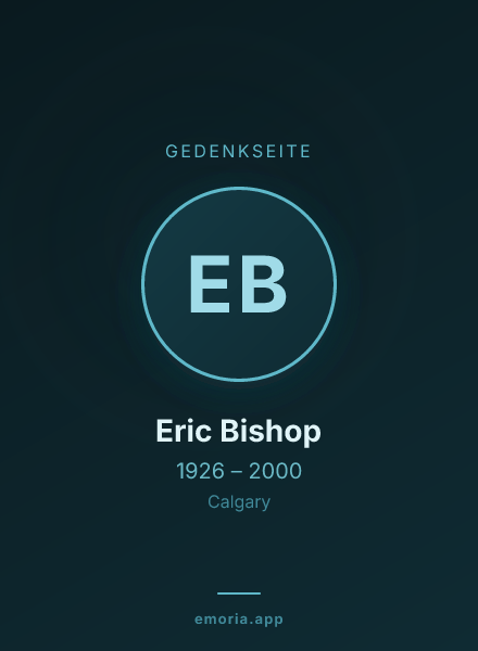 Gedenkportrait von Eric Bishop