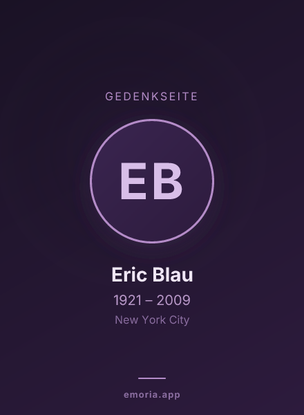 Gedenkportrait von Eric Blau