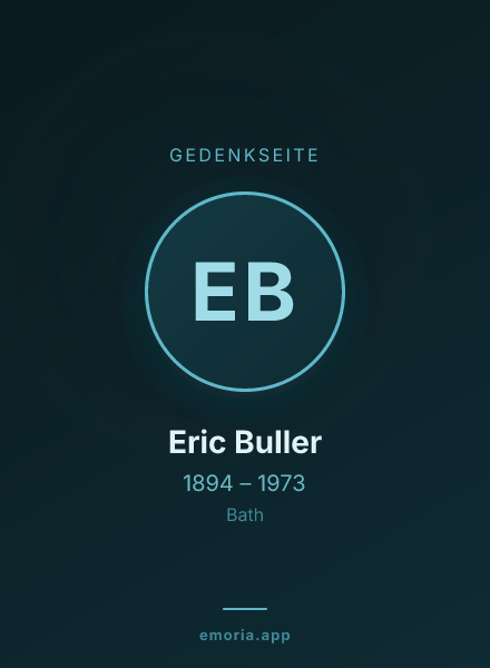 Gedenkportrait von Eric Buller
