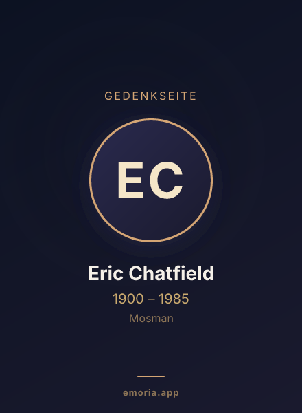 Gedenkportrait von Eric Chatfield