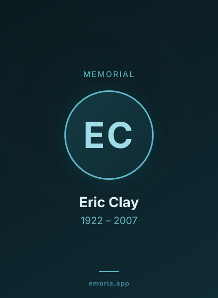 Memorial portrait of Eric Clay