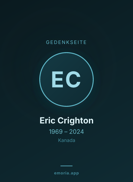 Gedenkportrait von Eric Crighton