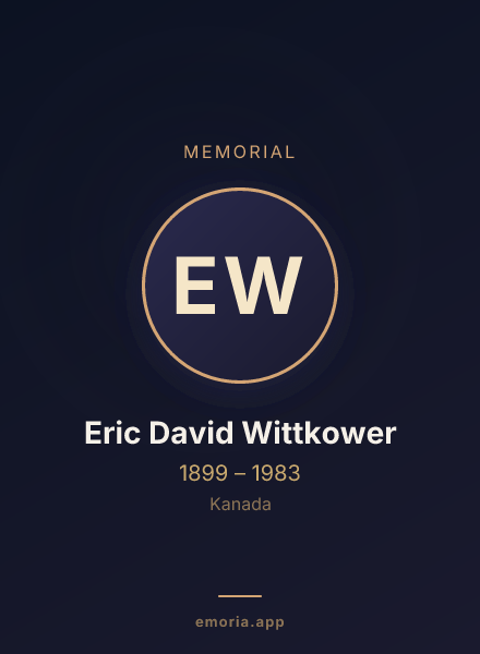 Memorial portrait of Eric David Wittkower