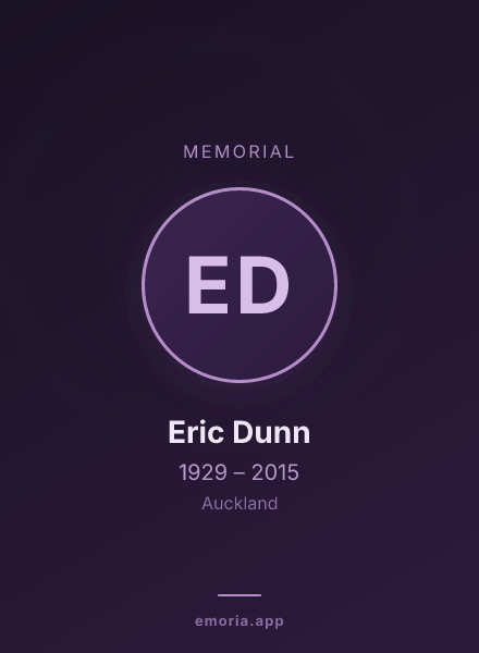 Memorial portrait of Eric Dunn