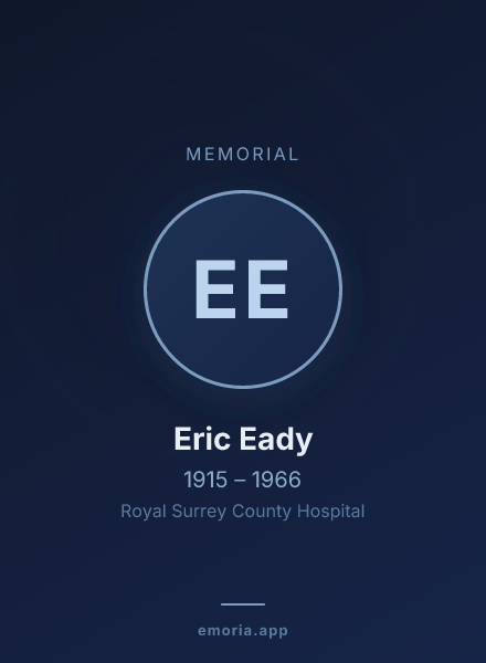 Memorial portrait of Eric Eady