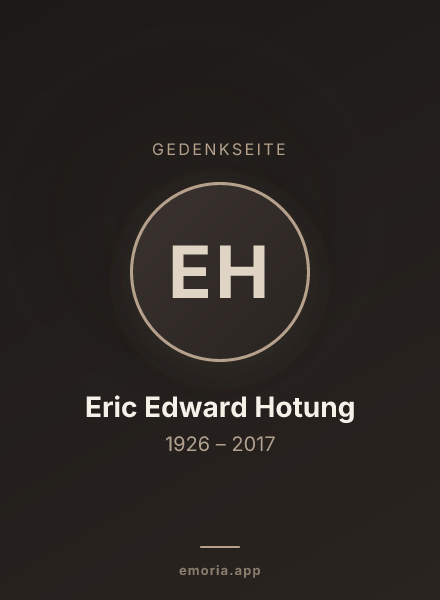 Gedenkportrait von Eric Edward Hotung