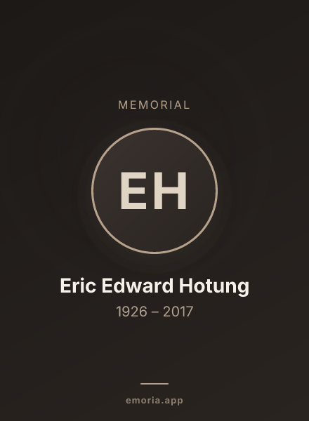 Memorial portrait of Eric Edward Hotung
