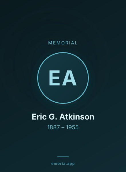 Memorial portrait of Eric G. Atkinson