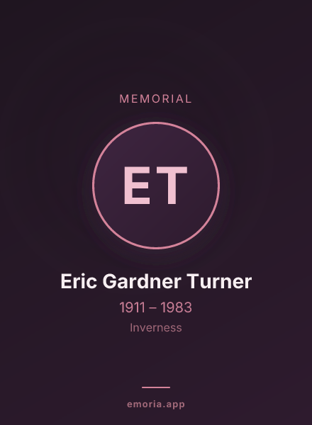 Memorial portrait of Eric Gardner Turner