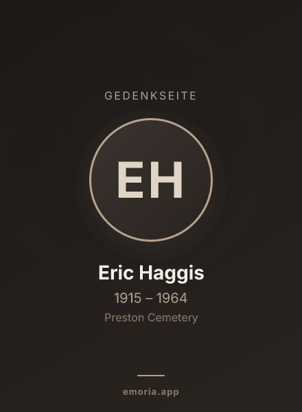 Gedenkportrait von Eric Haggis