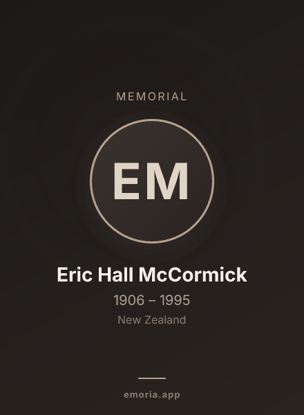 Memorial portrait of Eric Hall McCormick