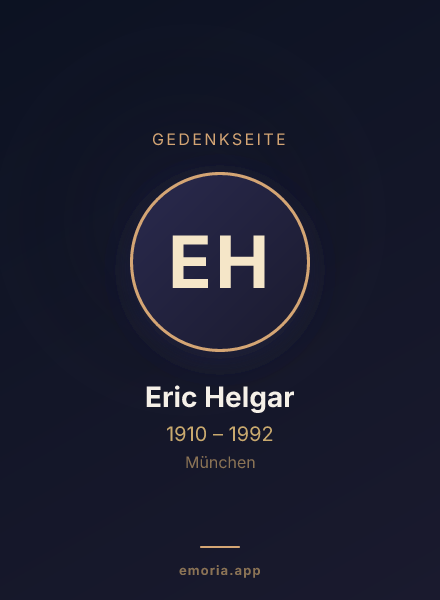 Gedenkportrait von Eric Helgar