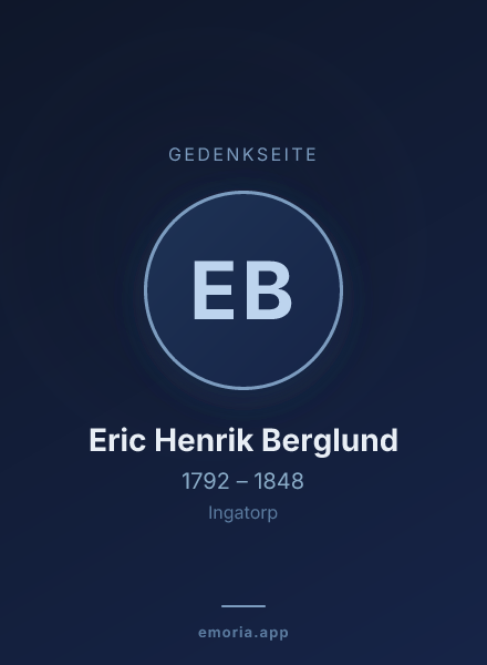 Gedenkportrait von Eric Henrik Berglund