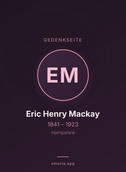 Gedenkportrait von Eric Henry Mackay