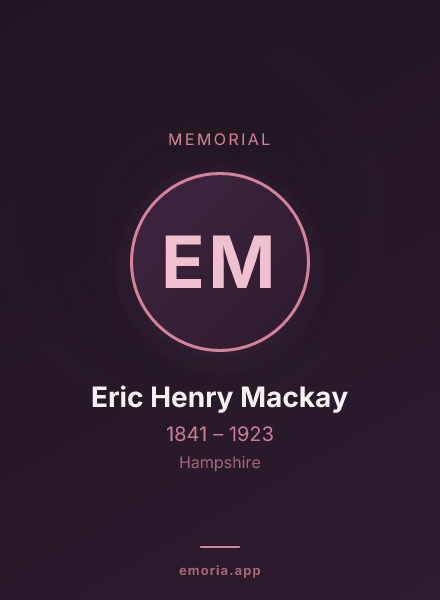 Memorial portrait of Eric Henry Mackay