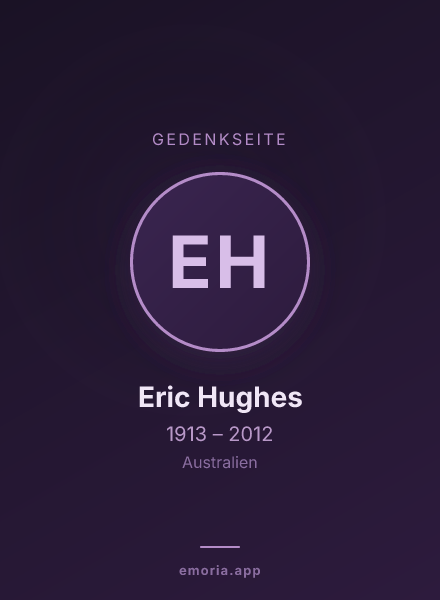 Gedenkportrait von Eric Hughes
