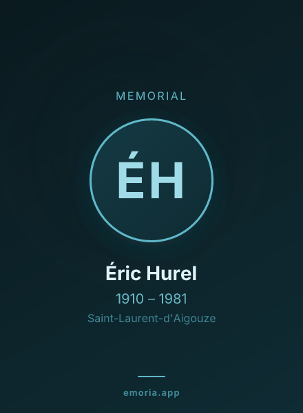 Memorial portrait of Éric Hurel
