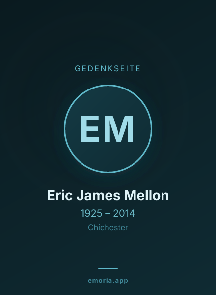 Gedenkportrait von Eric James Mellon