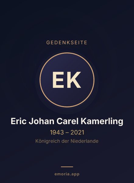Gedenkportrait von Eric Johan Carel Kamerling