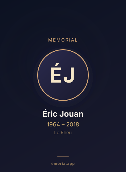 Memorial portrait of Éric Jouan