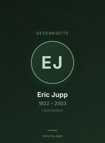 Gedenkportrait von Eric Jupp