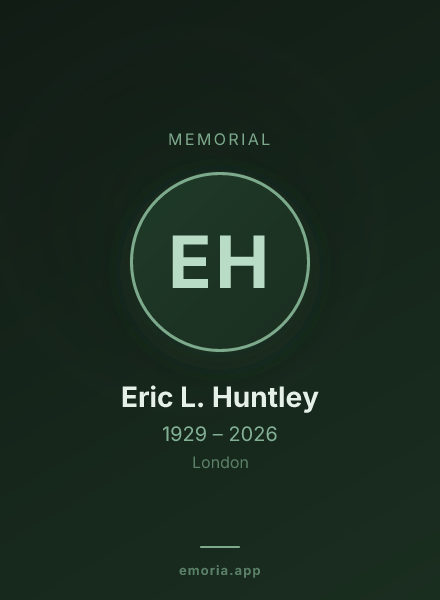 Memorial portrait of Eric L. Huntley