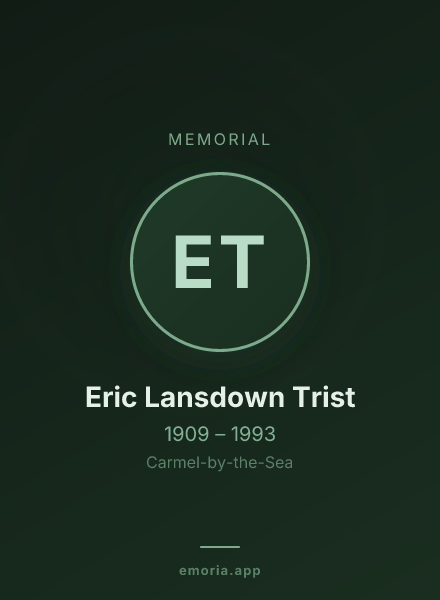 Memorial portrait of Eric Lansdown Trist