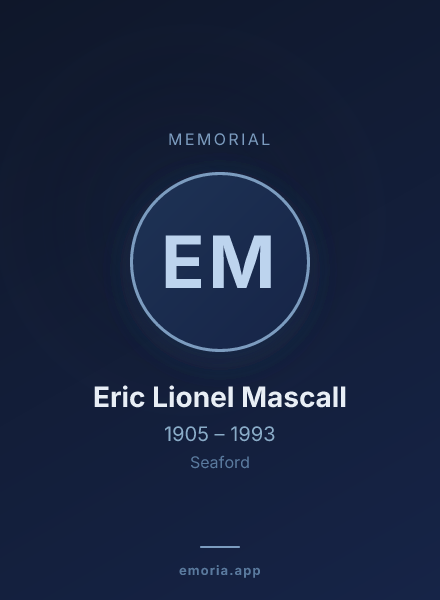 Memorial portrait of Eric Lionel Mascall