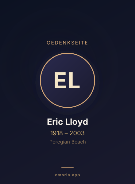 Gedenkportrait von Eric Lloyd