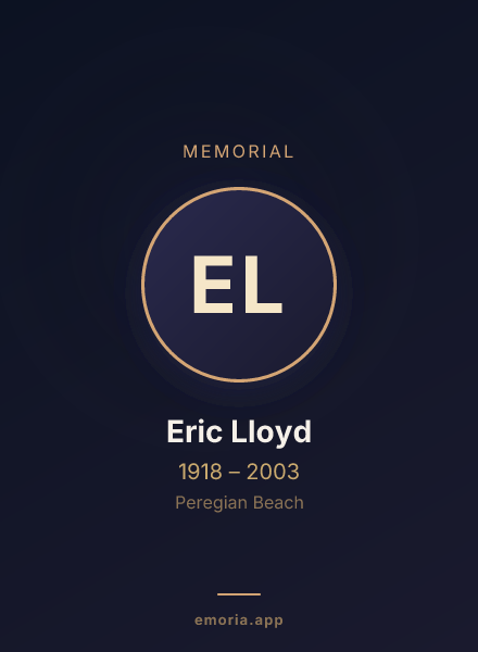 Memorial portrait of Eric Lloyd