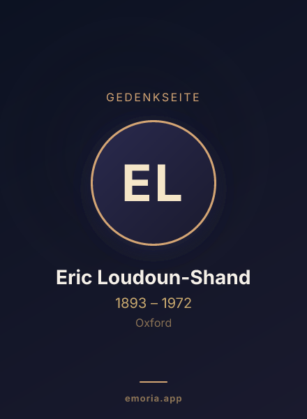 Gedenkportrait von Eric Loudoun-Shand