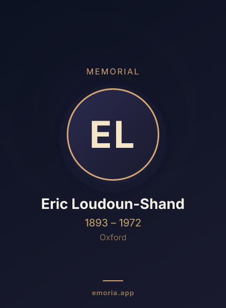 Memorial portrait of Eric Loudoun-Shand