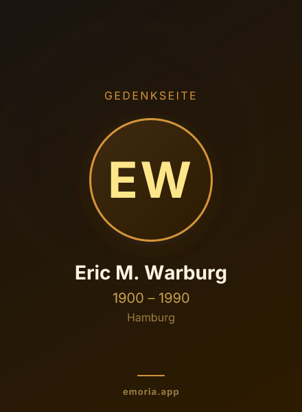 Gedenkportrait von Eric M. Warburg