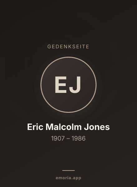 Gedenkportrait von Eric Malcolm Jones