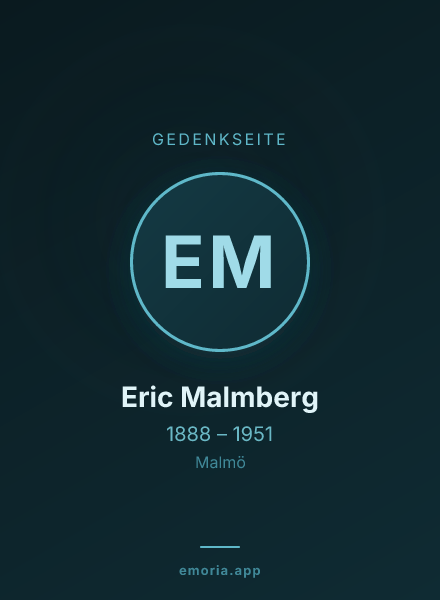 Gedenkportrait von Eric Malmberg