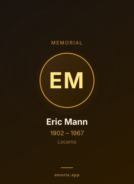 Memorial portrait of Eric Mann