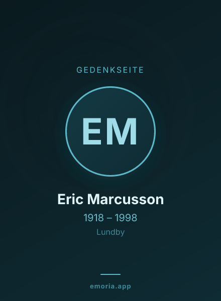 Gedenkportrait von Eric Marcusson