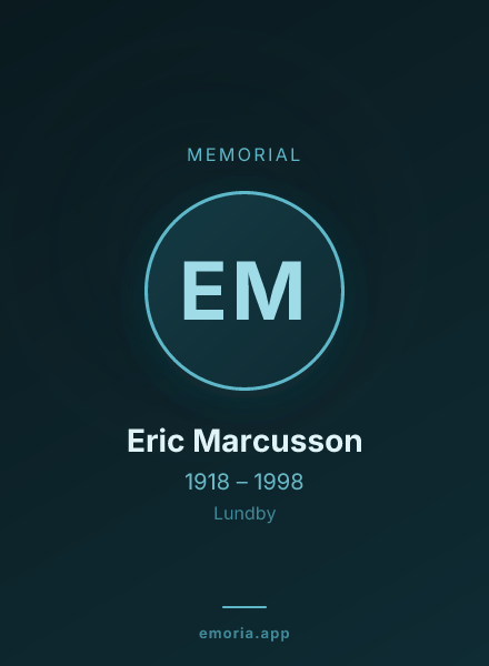 Memorial portrait of Eric Marcusson