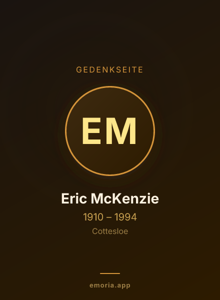Gedenkportrait von Eric McKenzie