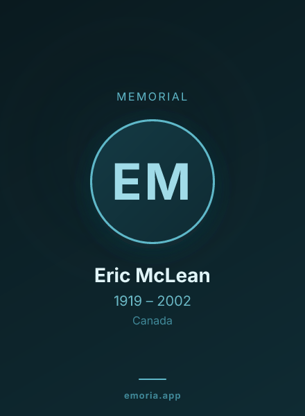 Memorial portrait of Eric McLean