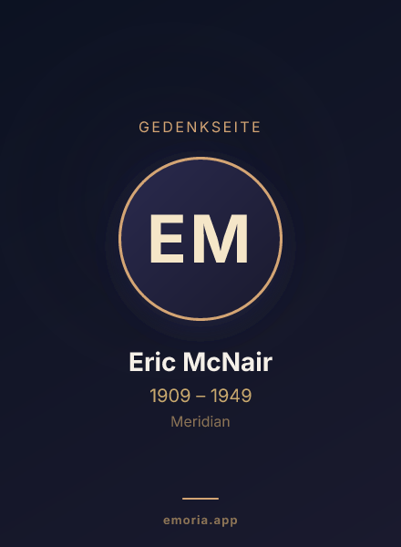 Gedenkportrait von Eric McNair