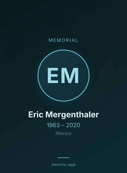 Memorial portrait of Eric Mergenthaler