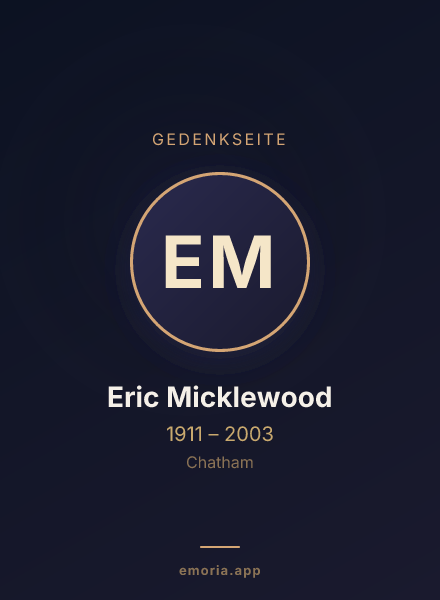 Gedenkportrait von Eric Micklewood