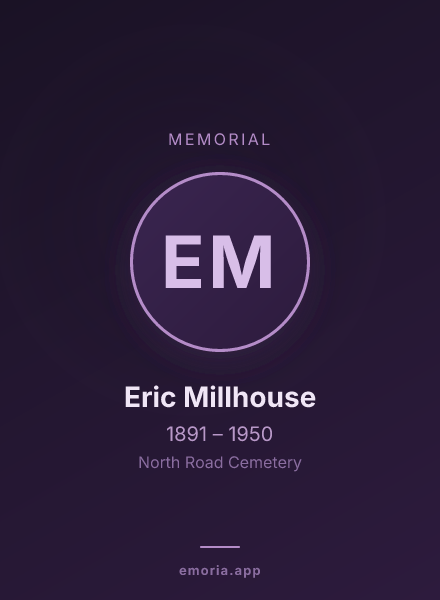 Memorial portrait of Eric Millhouse