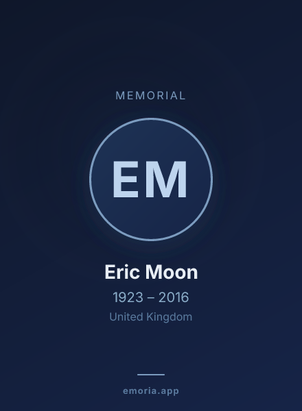 Memorial portrait of Eric Moon