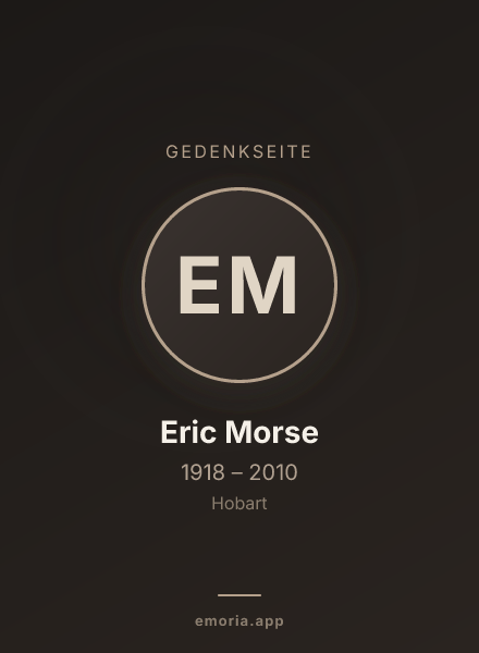 Gedenkportrait von Eric Morse