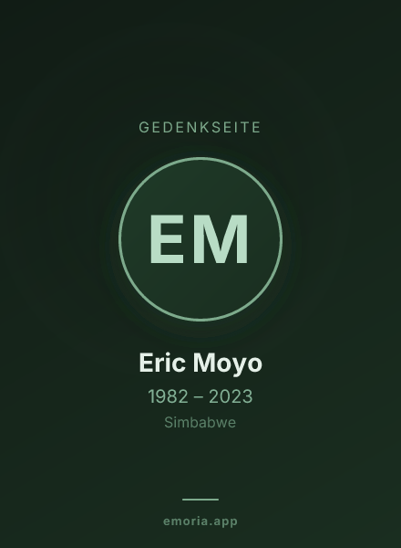 Gedenkportrait von Eric Moyo