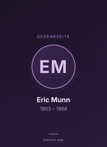 Gedenkportrait von Eric Munn