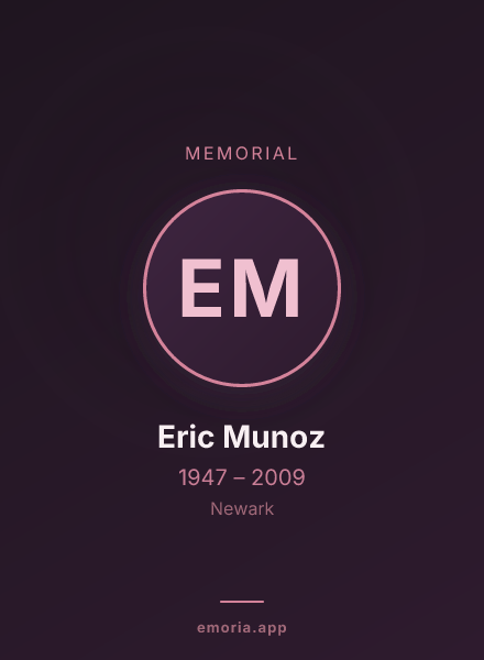 Memorial portrait of Eric Munoz